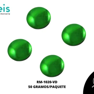 MEDIA PERLA METALIZADA REF: 6 mm VERDE 50 grs/pqt