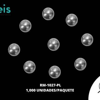 MEDIA PERLA METALIZADA REF: 3 mm PLATA 1000 grs/pqt