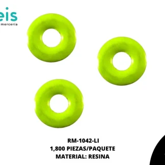REMACHES PLANCHABLES OJALETE NEON RM-1042-LI 8mm 1,800 PZ/PQT LIMON