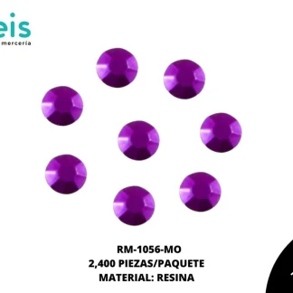 REMACHES PLANCHABLES DIAMANTADO NEON RM-1056-MO 3mm 2,400 PZ/PQT MORADO