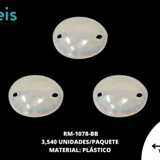 MEDIA PERLA HILO OVAL 8X10mm REF: SP-8 BLANCO BOREAL 3540 u/pqt(.5kg)