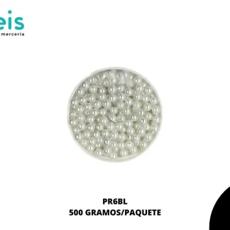 PERLAS REMACHE RM-1079-PE 6mm 500 GRS/BOLSA BLANCO