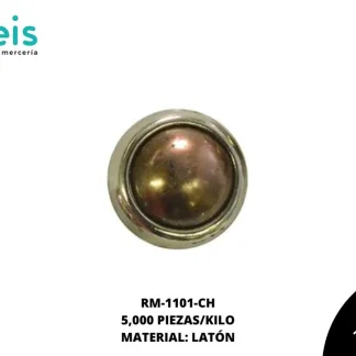 REMACHES METAL TACHE CIRCULAR RM-1101-CH 8mm 5 MILL/PQT CHOCOLATE