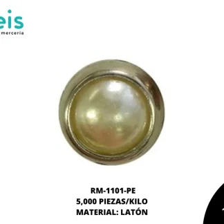 REMACHES METAL TACHE CIRCULAR RM-1101-PE 8mm 5 MILL/PQT PERLA