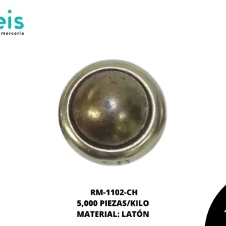 REMACHES METAL TACHE CIRCULAR RM-1102-CH 10mm 5 MILL/PQT CHOCOLATE