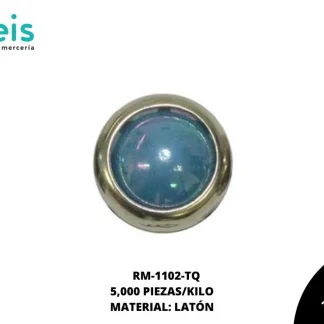 REMACHES METAL TACHE CIRCULAR RM-1102-TQ 10mm 5 MILL/PQT TURQUESA