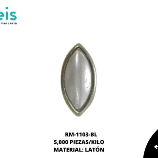 REMACHES METAL TACHE PEPA PERLA MARQUIZ RM-1103-BL 8mmX16mm 5 MILL/PQT BLANCO