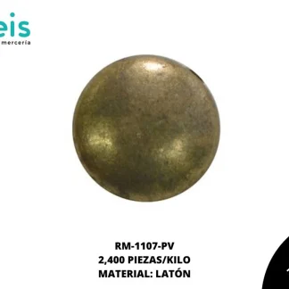 REMACHES METAL TACHE REDONDO RM-1107-PV 12mm 2,400 PZ/KG LATON VIEJO