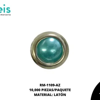 REMACHES METAL TACHE CIRCULAR RM-1109-AZ 6mm 10 MILL/PQT AZUL