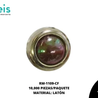 REMACHES METAL TACHE CIRCULAR RM-1109-CF 6mm 10 MILL/PQT CAFÉ