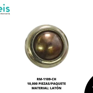 REMACHES METAL TACHE CIRCULAR RM-1109-CH 6mm 10 MILL/PQT CHOCOLATE