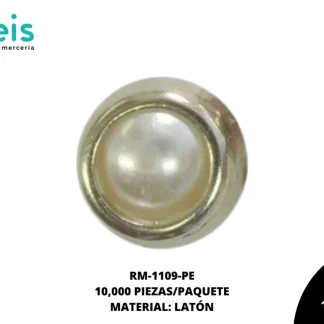 REMACHES METAL TACHE CIRCULAR RM-1109-PE 6mm 10 MILL/PQT PERLA