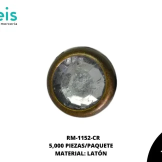REMACHES METAL TACHE PIEDRA RM-1152-CR 10mm 5 MILL/PQT CRISTAL