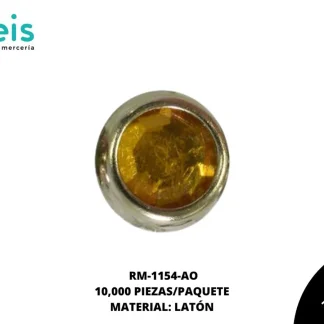 REMACHES METAL TACHE PIEDRA RM-1154-AO 6mm 10 MILL/PQT AMARILLO
