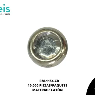 REMACHES METAL TACHE PIEDRA RM-1154-CR 6mm 10 MILL/PQT CRISTAL