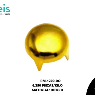 REMACHES METAL TACHE REDONDO RM-1200-DO 7mm 6,250 PZ/KILO DORADO