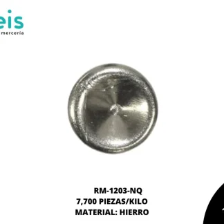 REMACHES METAL TACHE CIRCULAR RM-1203-NQ 6mm 7.7 MILL/KILO NIQUEL