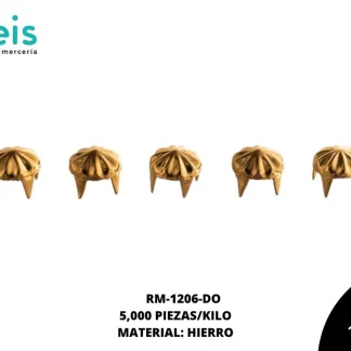 REMACHES METAL TACHE REDONDO RM-1206-DO 9mm 5 MILL/KILO DORADO