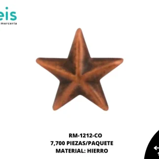 REMACHES METAL TACHE ESTRELLA RM-1212-CO 10mm 7.7 MILL/PQT COBRE