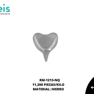 REMACHES METAL TACHE CORAZON RM-1213-NQ 6mm 11.2 MILL/PQT NIQUEL