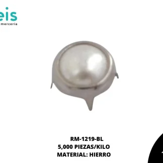 REMACHES METAL TACHE CIRCULAR PERLA RM-1219-BL 8mm 5 MILL/KILO BLANCO
