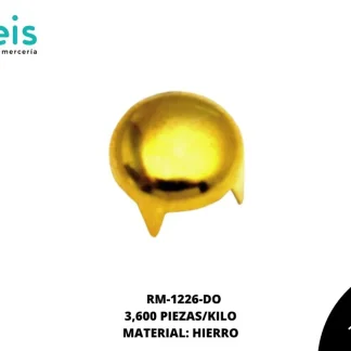 REMACHES METAL TACHE REDONDO RM-1226-DO 10mm 3,600 PZ/PQT DORADO