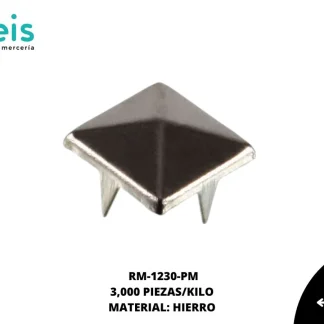 REMACHES METAL TACHE 4P CUADRADO RM-1230-PM 10mmX10mm 3,000 PZ/PQT PLOMO