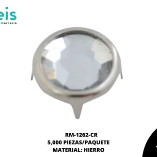 REMACHES METAL TACHE PIEDRA RM-1262-CR 10mm 5,000 PZ/PQT CRISTAL