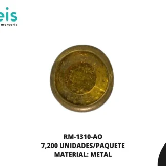 REMACHES METAL TACHE PIEDRA ADHESIVO RM-1310-AO 6mm 7,200 PZ/PQT AMARILLO