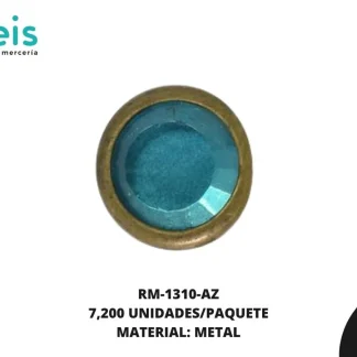 REMACHES METAL TACHE PIEDRA ADHESIVO RM-1310-AZ 6mm 7,200 PZ/PQT AZUL