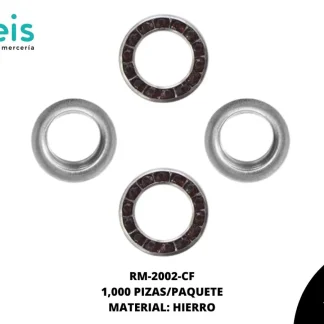OJILLO PLATA PIEDRA 15.5 mm CAFÉ 1 mill/pqt