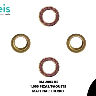 OJILLO DORADO PIEDRA 15.5 mm ROSA 1 mill/pqt
