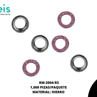 OJILLO PLATA PIEDRA REF:17.5 mm ROSA 1 mill/pqt