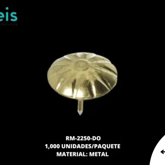 REMACHES METAL TAPICERIA RM-2250-DO 16mmX15mm 1 MILL/PQT DORADO