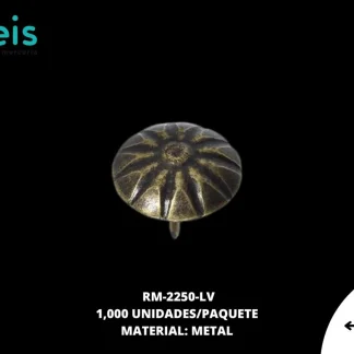 REMACHES METAL TAPICERIA RM-2250-LV 16mmX15mm 1 MILL/PQT LATON VIEJO