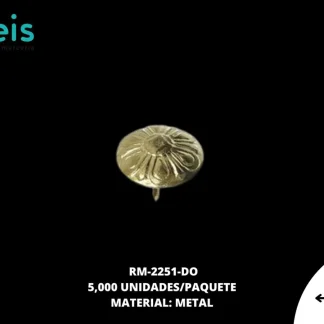 REMACHES METAL TAPICERIA RM-2251-DO 10mmX10mm 5 MILL/KILO DORADO