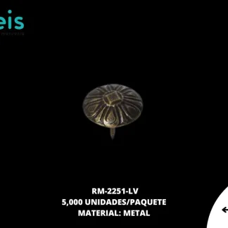REMACHES METAL TAPICERIA RM-2251-LV 10mmX10mm 5 MILL/KILO LATON VIEJO