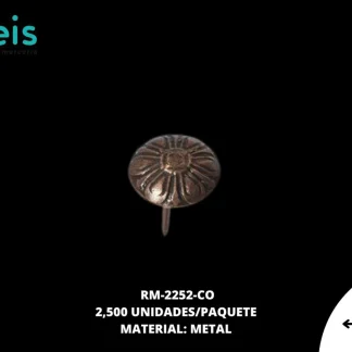 REMACHES METAL TAPICERIA RM-2252-CO 15mmX13mm 2,500 PZ/PQT COBRE