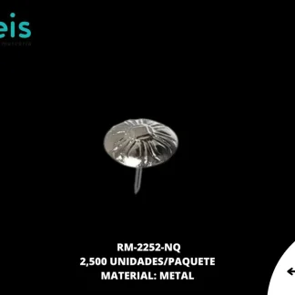 REMACHES METAL TAPICERIA RM-2252-NQ 15mmX13mm 2,500 PZ/PQT NIQUEL