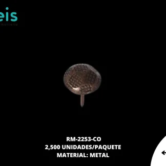 REMACHES METAL TAPICERIA RM-2253-CO 15mmX12mm 2,500 PZ/PQT COBRE