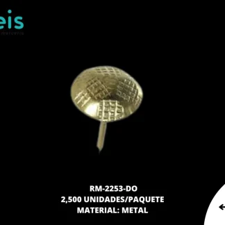 REMACHES METAL RM-2253-DO 15mmX12mm 2,500 PZ/PQT DORADO