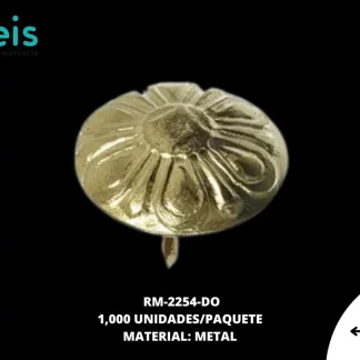 REMACHES METAL TAPICERIA RM-2254-DO 16mmX15mm 1 MILL/PQT DORADO