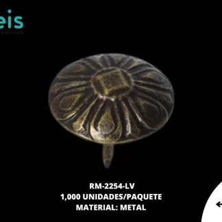 REMACHES METAL TAPICERIA RM-2254-LV 16mmX15mm 1 MILL/PQT LATON VIEJO