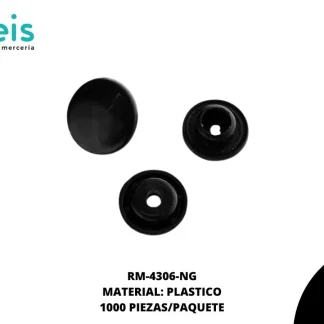 REMACHES PLASTICO BROCHE RM-4306-NG 11.5mm 1,000 PZ/PQT NEGRO