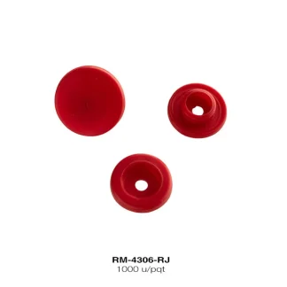 REMACHES PLASTICO BROCHE RM-4306-RJ 11.5mm 1,000 PZ/PQT ROJO