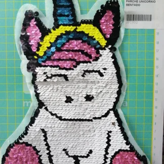 PARCHES LENTEJUELA UNICORNIO BEBE SENTADO SP1952