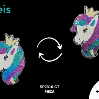 PARCHES LENTEJUELA REVERSILE UNICORNIO SP2316-CT