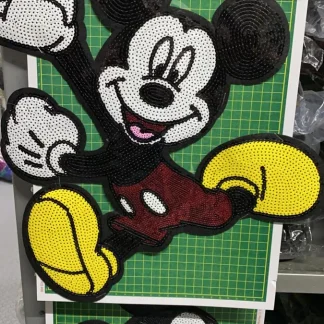 PARCHES LENTEJUELA MICKEY ZAPATO GRANDE SP2586 AMARILLO