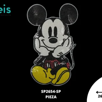 PARCHES LENTEJUELA MICKEY MOUSE SENTADO SP2654-SP