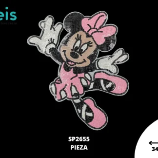 PARCHES LENTEJUELA MINNIE BAILARINA SP2655 ROSA